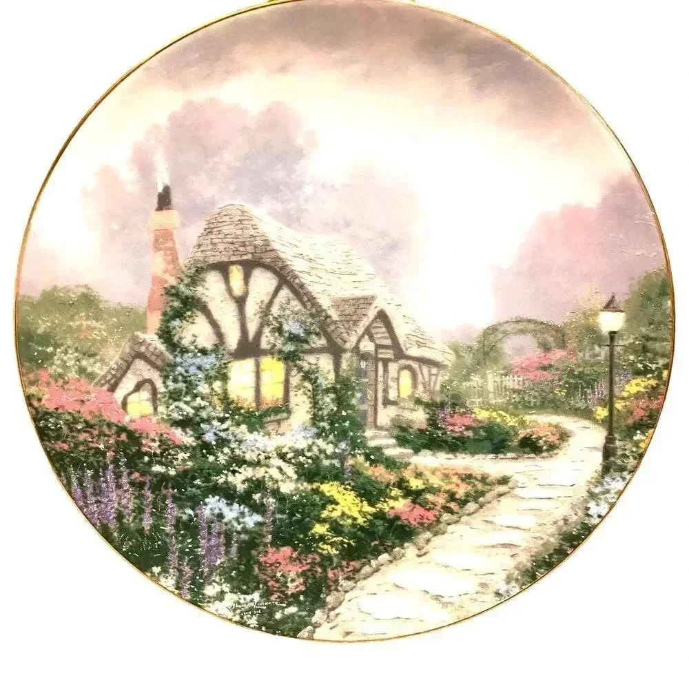 Vintage Cottagecore Knowles Chandelier’s Cottage 1991 Home Office Decor Plate